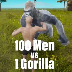 Обкладинка гри 100 Men vs 1 Gorilla