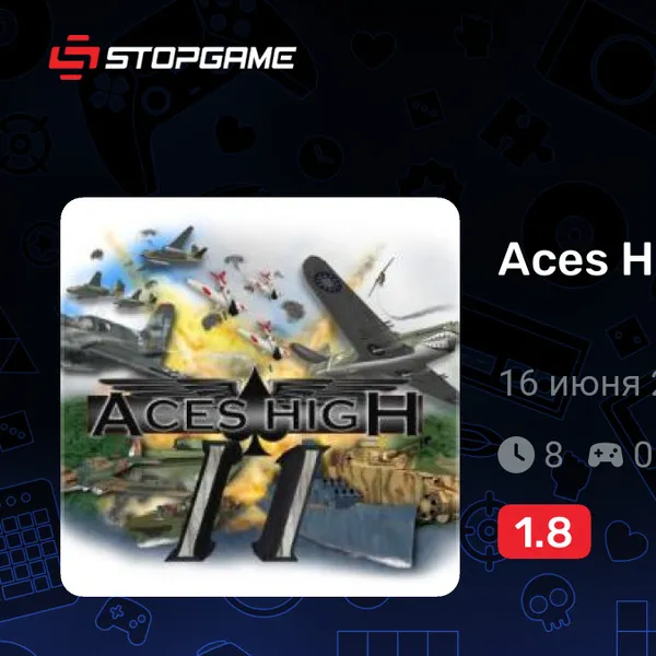Обкладинка гри Aces High 2