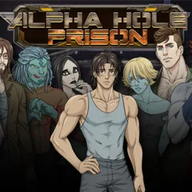 Обкладинка гри Alpha Hole Prison - A Yaoi, Gay, Bara Visual Novel