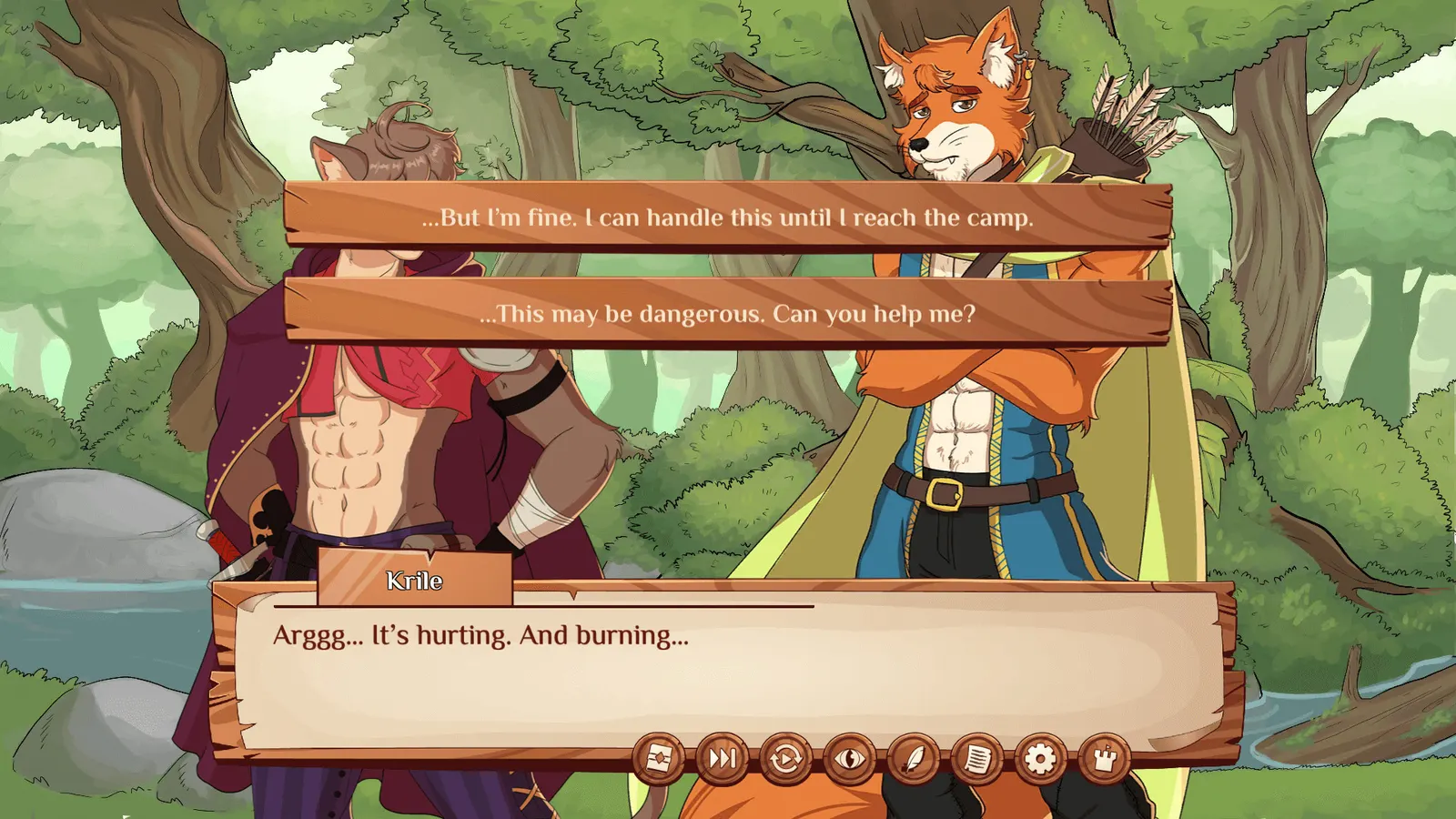 Burrow of the Fallen Bear: A Gay Furry Visual Novel media 3