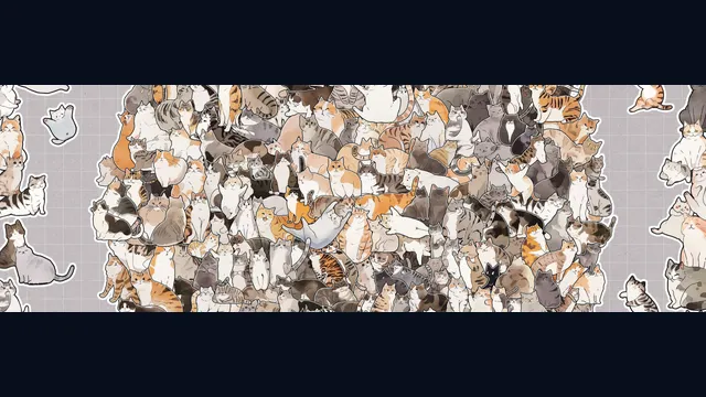 Cats Huddled Together 挤在一起的猫猫们