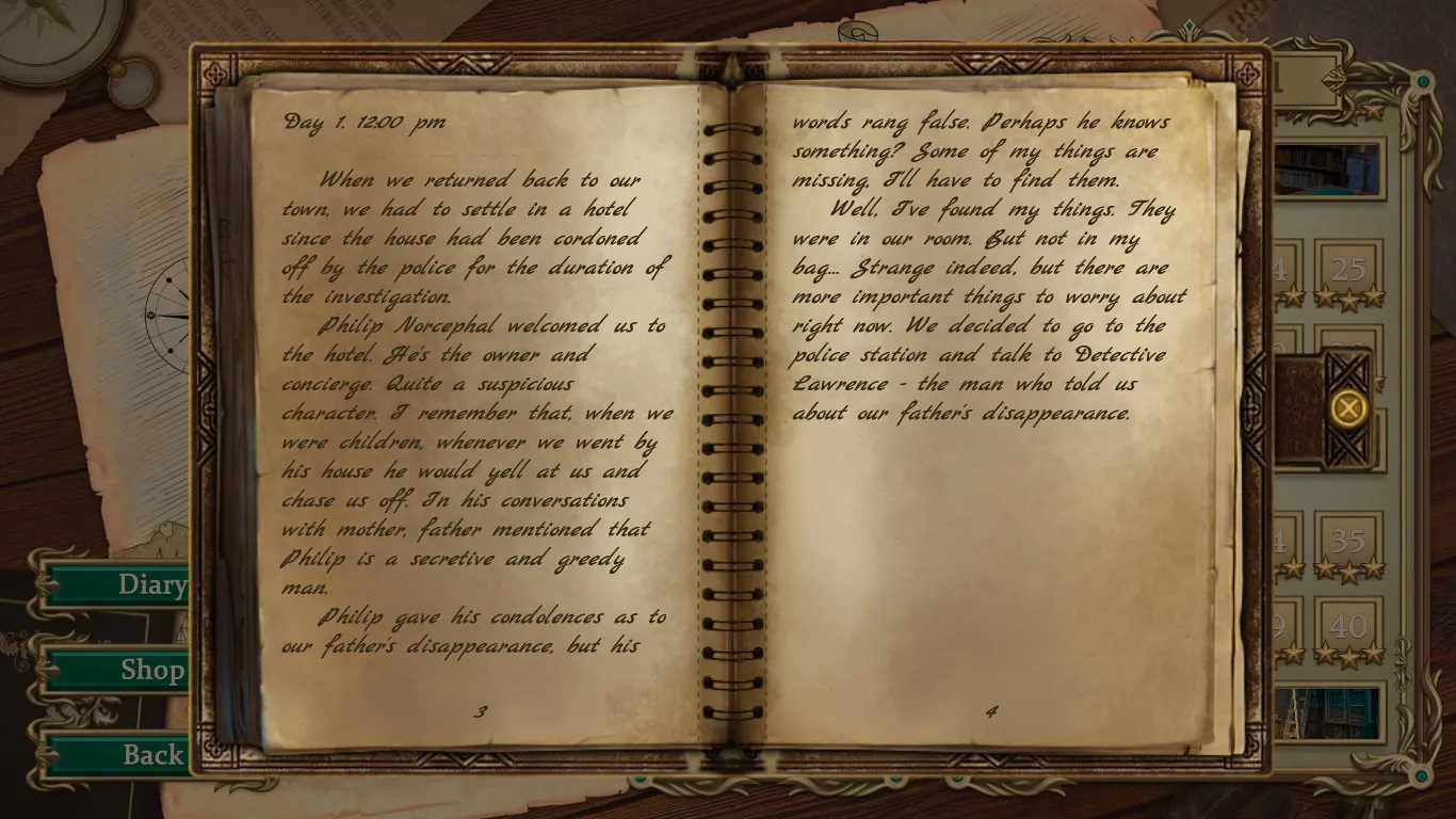 Detective notes. Lighthouse Mystery Solitaire media 8