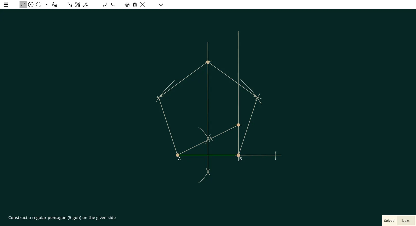 Ecocoru : Euclidean Constructions -- Compass & Ruler media 2