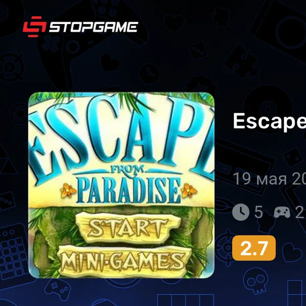 Обкладинка гри Escape from Paradise