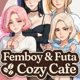 Обкладинка гри Femboy & Futa Cozy Cafe
