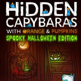Обкладинка гри Hidden Capybaras with Orange and Pumpkins: Spooky Halloween Edition