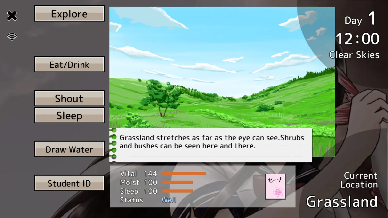 Long Black-Haired Schoolgirl Survival Simulation Game media 2