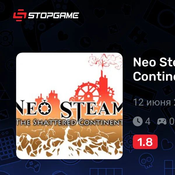 Обкладинка гри Neo Steam: The Shattered Continent