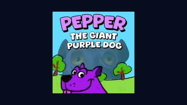 Pepper the Giant Purple Dog