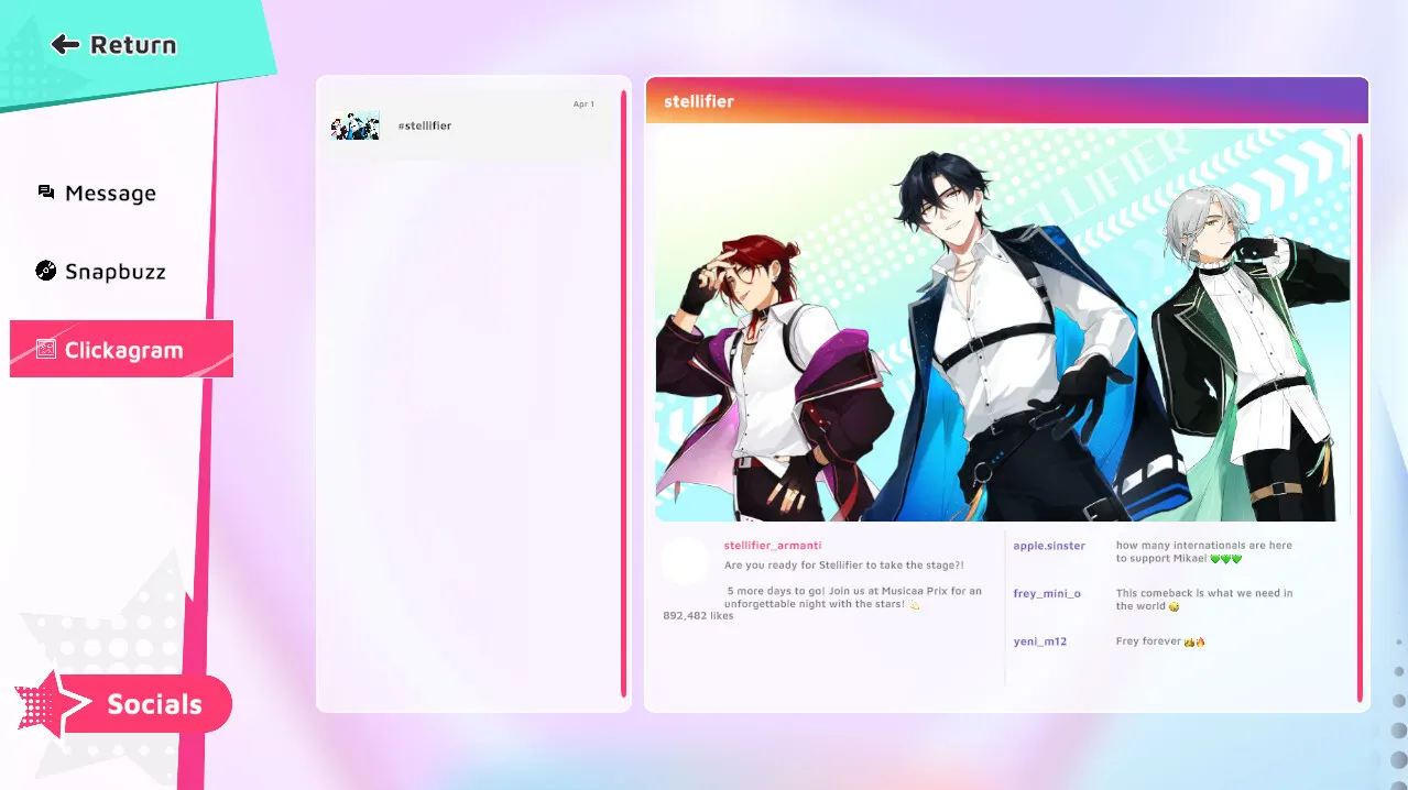 Stellifier - an otome game inspired by older idols media 5
