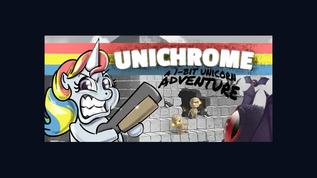 Unichrome: A 1-Bit Unicorn Adventure