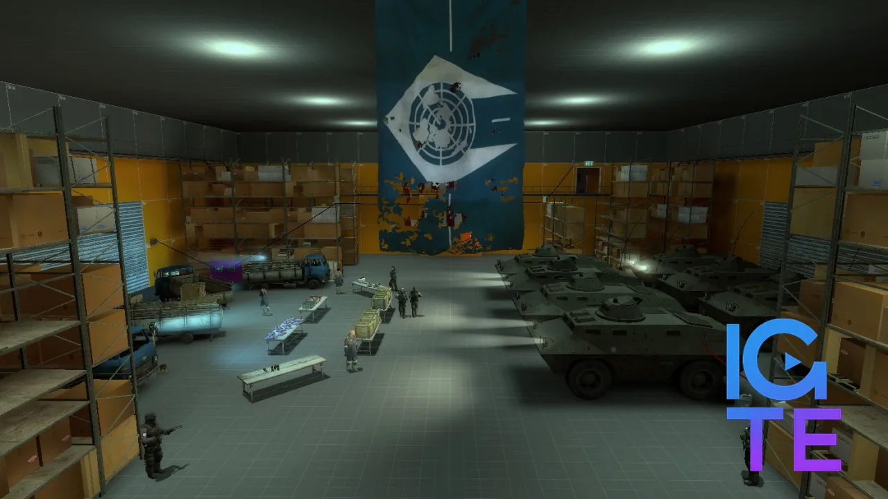 Entropy: Zero 2 - Progenitors screen showing Combine UN warehouse