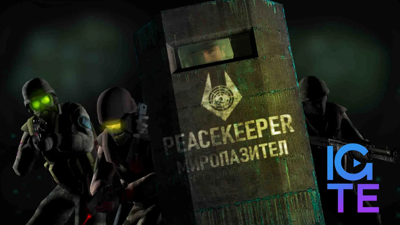 Entropy: Zero 2 - Progenitors screen showing Combine peacekeepers with riot shield