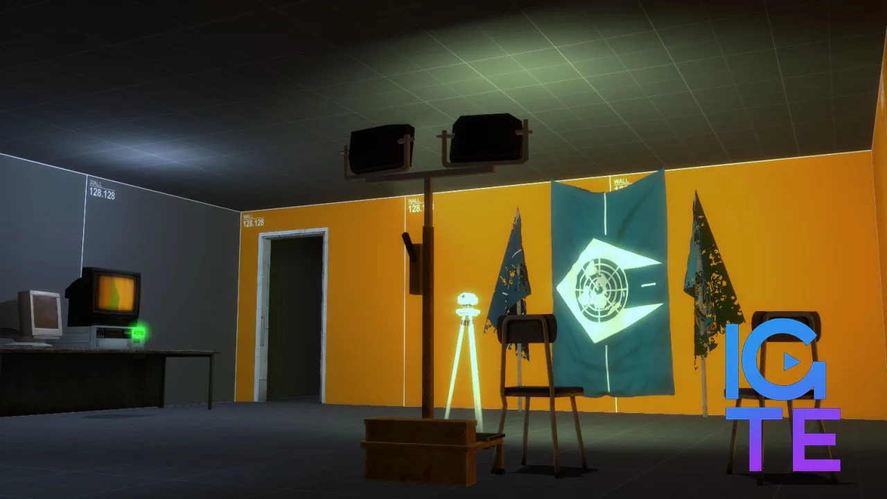 Entropy: Zero 2 - Progenitors screen showing TV set, including United Nations - Combine logo mockup