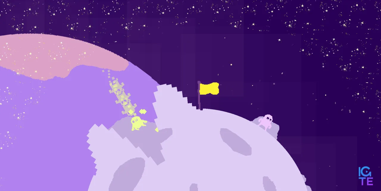 Crashphalt players fighting on the moon.