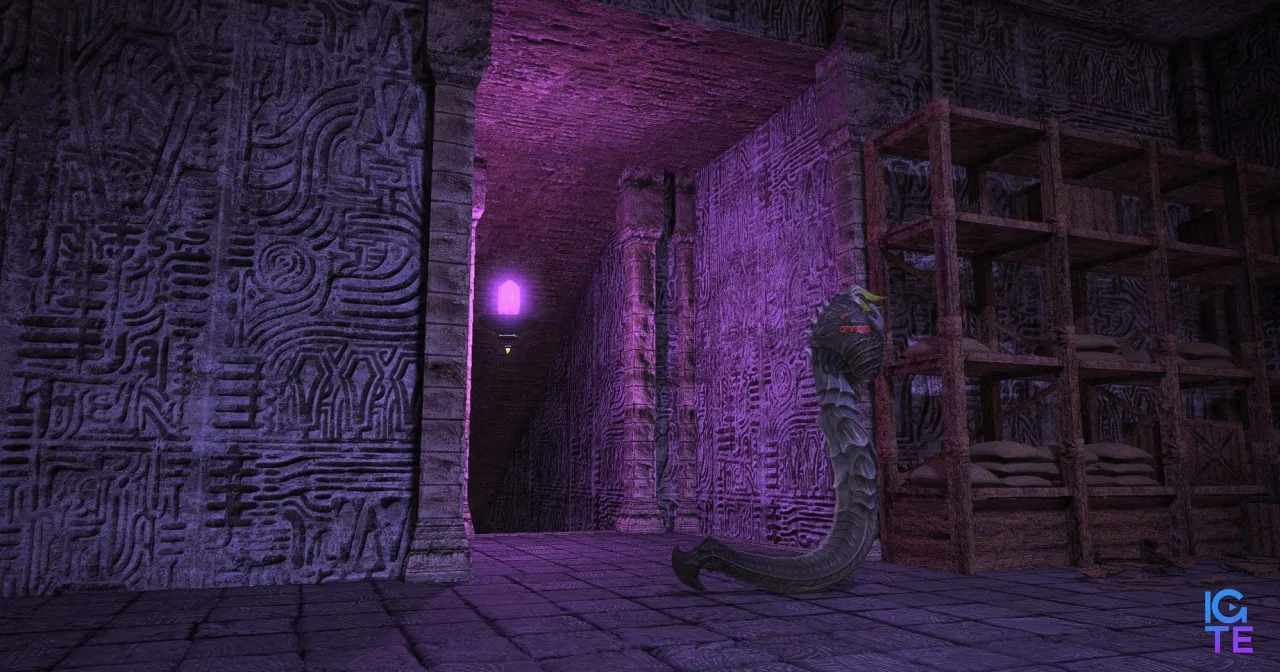 Screenshots of the Dark Territory zone in Final Fantasy 14.