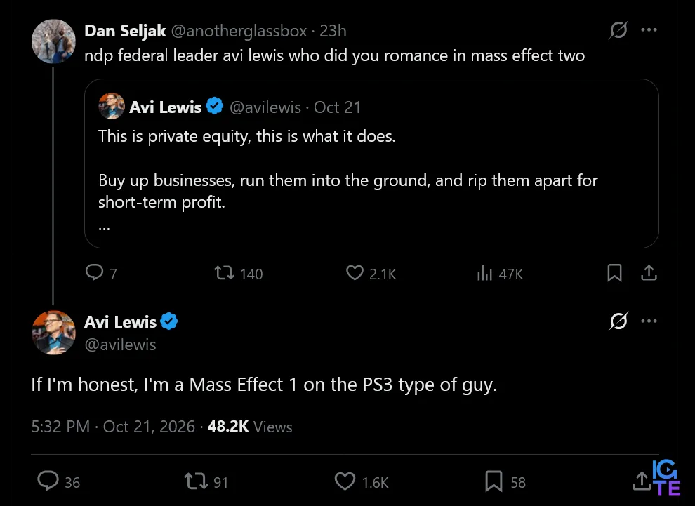 If I'm honest, I'm a Mass Effect 1 on the PS3 type of guy.