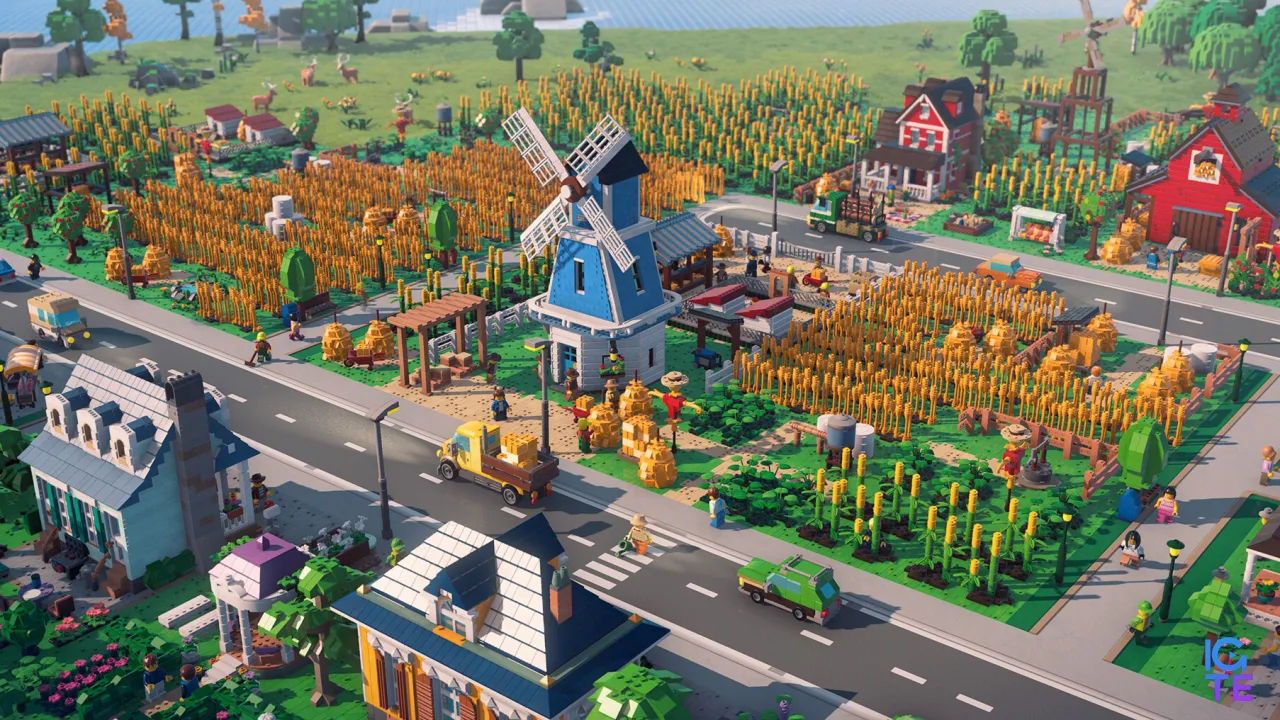 A city built of Legos
