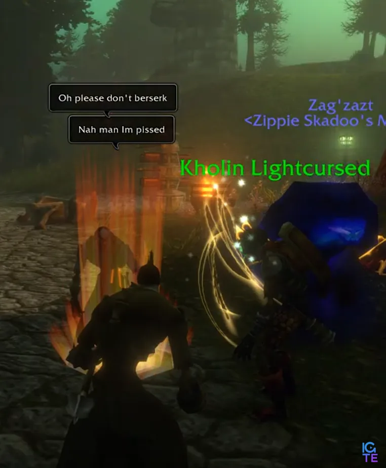An undead man threatens to berserk.