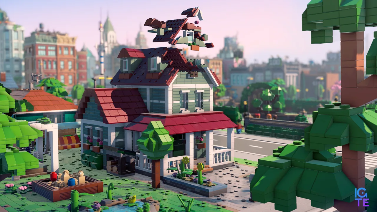A city built of Legos