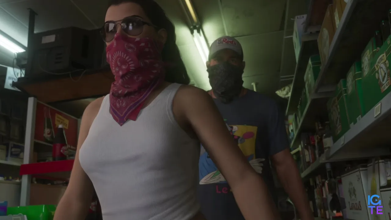 GTA 6 - Jason and Lucia robbing a gas station