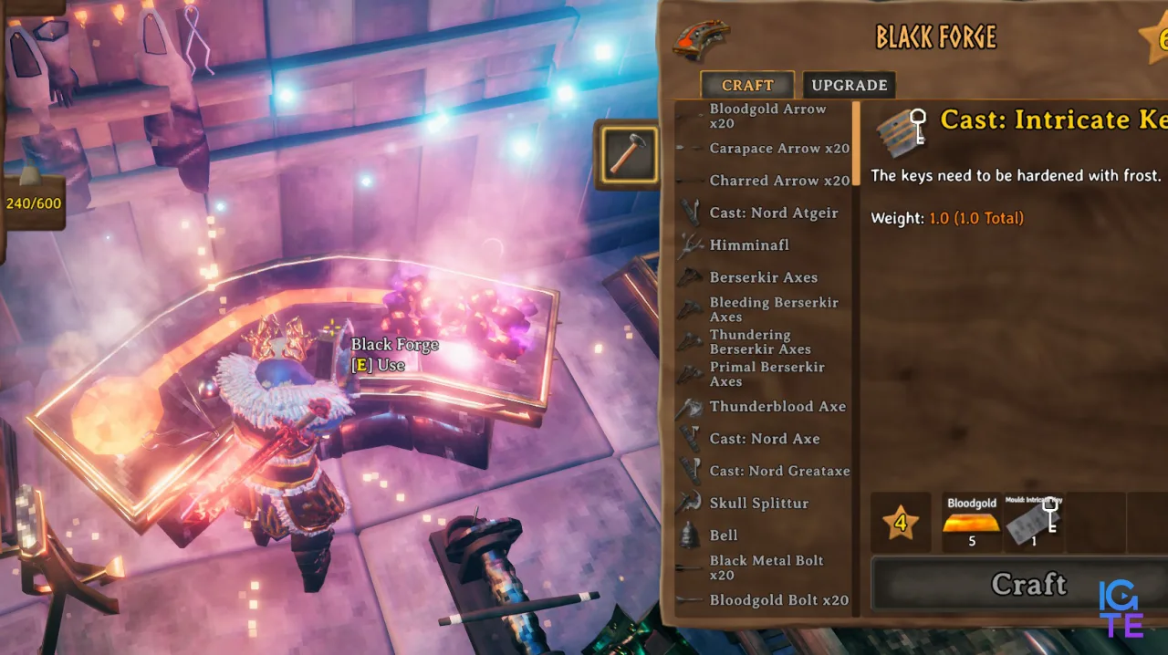 Viking working at black forge