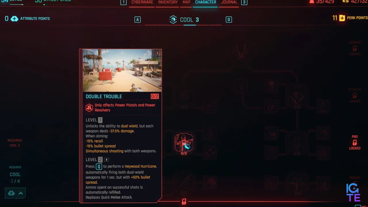 Скіл подвійного володіння в Cyberpunk 2077