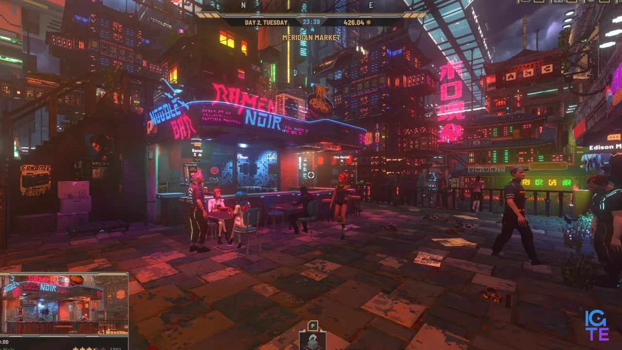 Nivalis Nights - Day 2, Ramen Noir has three bar stools and a server now