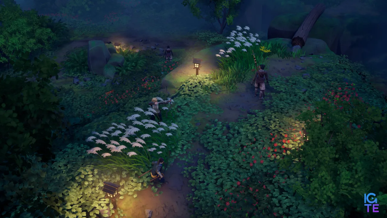 Your crew moving through a field.