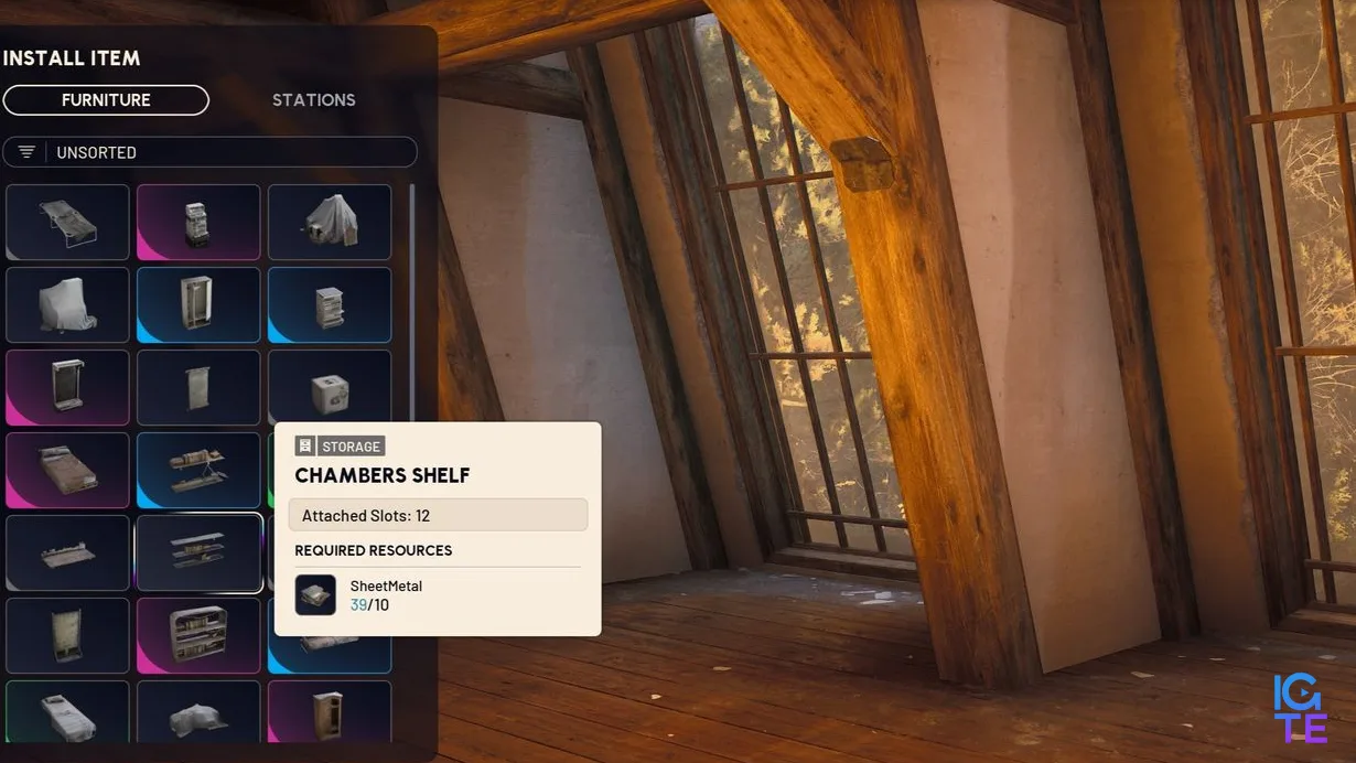 Arc Raiders furniture - Crafting furniture