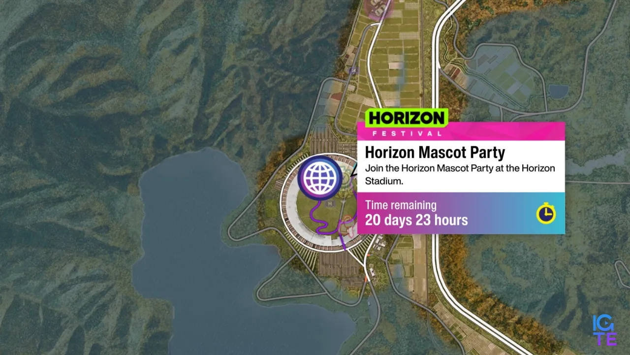 Локація Horizon Mascot Party у Forza Horizon 6