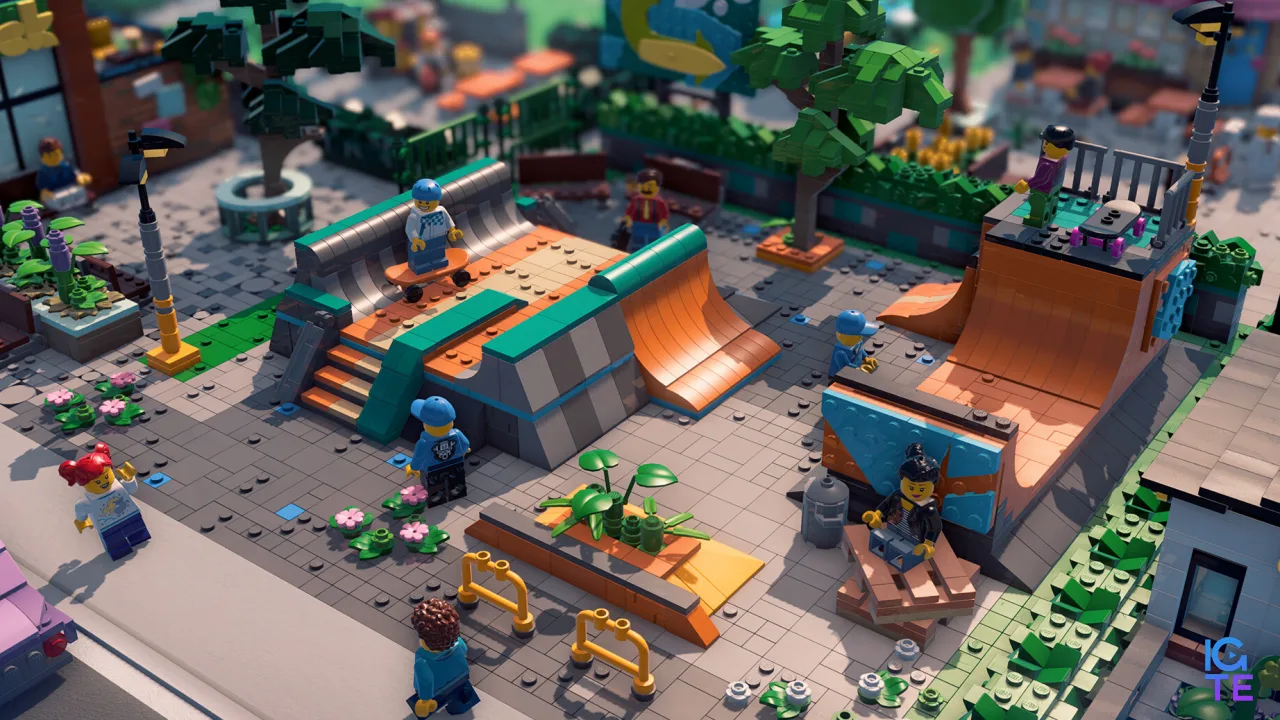A city built of Legos