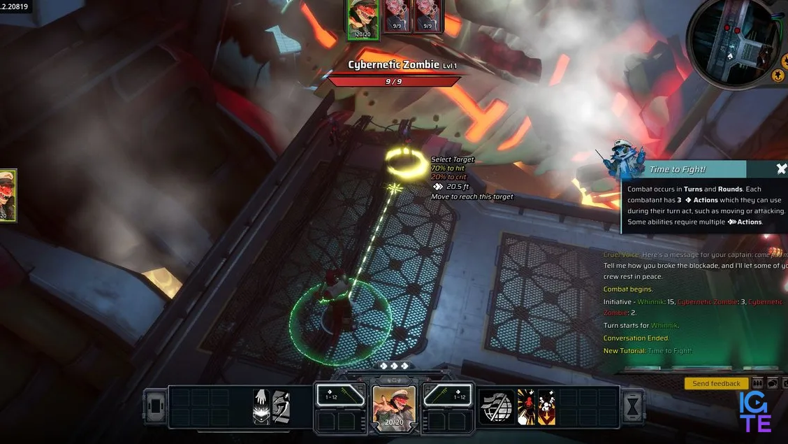 A series of images showing Starfinder: Afterlight, including dialogue, cutscenes, and combat.